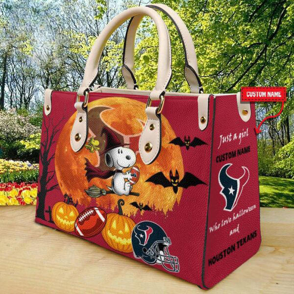 Houston Texans NFL Halloween Leather Hand Bag Limited Edition
