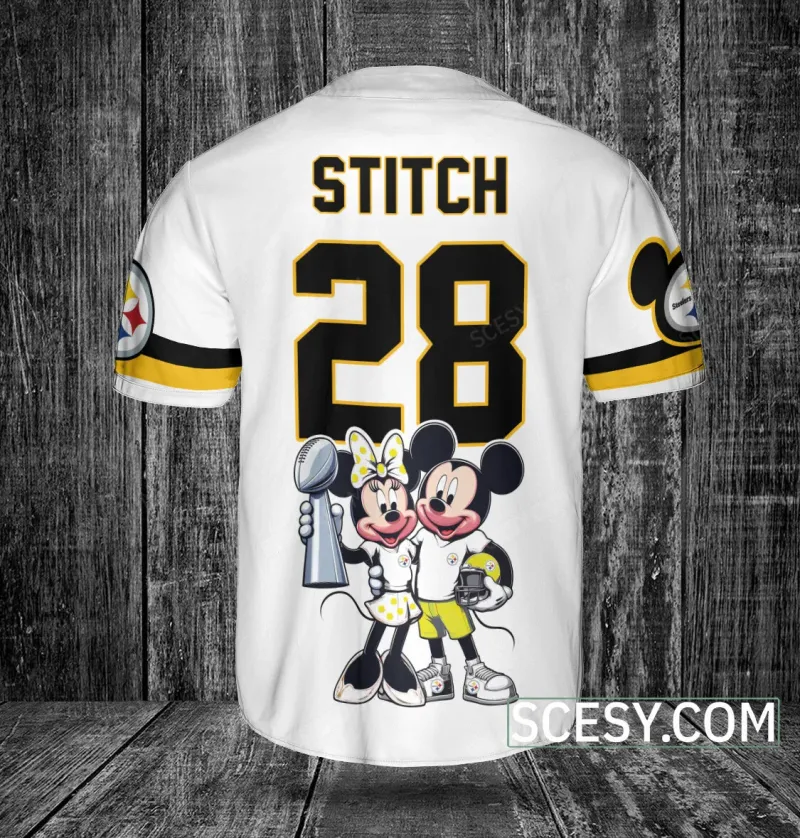 Pittsburgh Steelers Minnie And Mickey Design