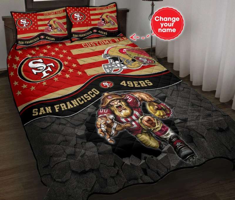 San Francisco 49ers Personalized Quilt Set