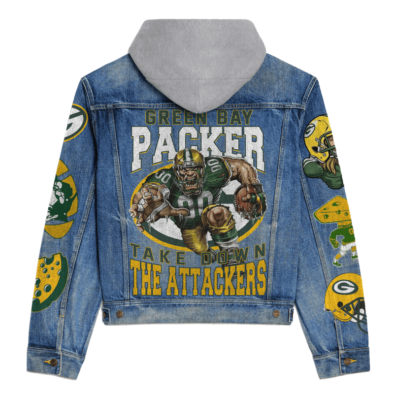 Green Bay Packers Hoodie Jacket Back Design