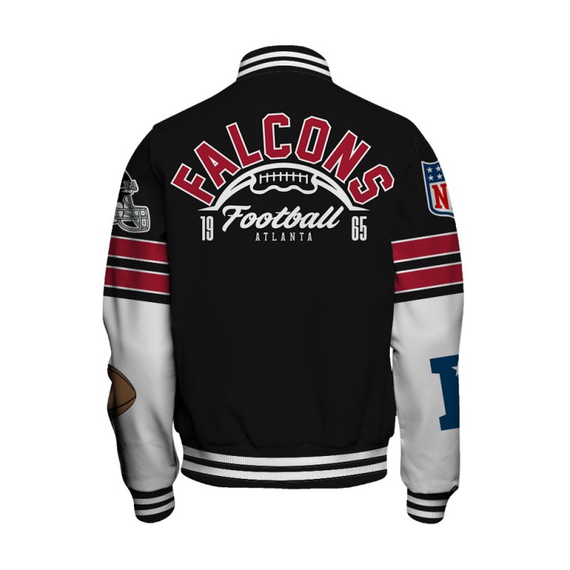 Atlanta Falcons Varsity Jacket Back View