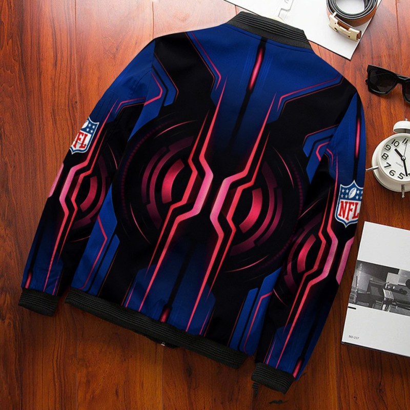New England Patriots Bomber Jacket Back View