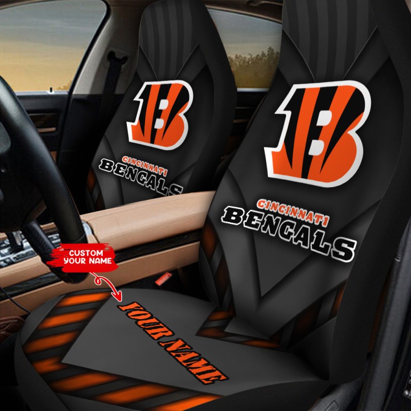Cincinnati Bengals Personalized Car Seat Covers Interior