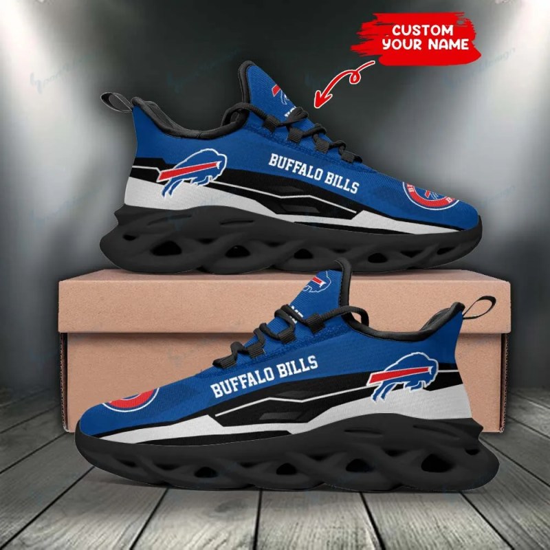 Buffalo Bills Personalized Yeezy Running Sneakers Back View
