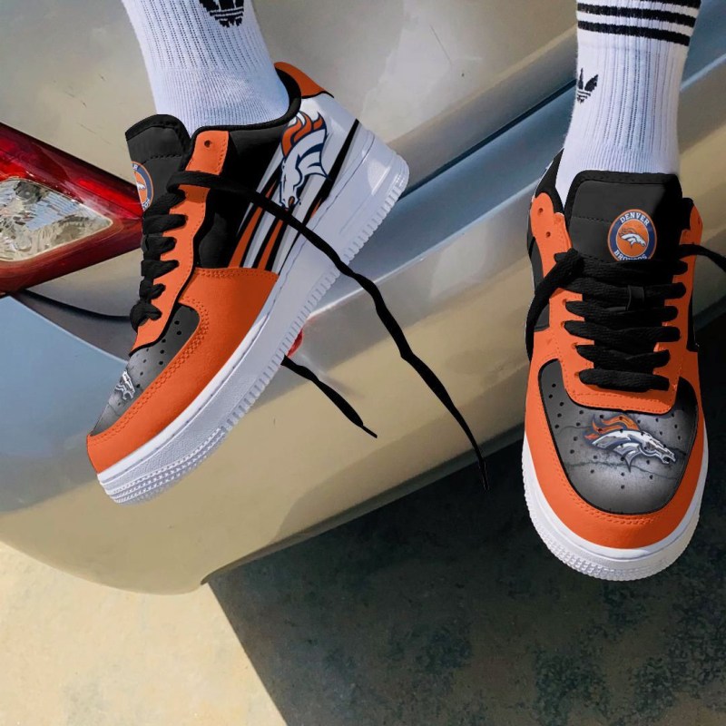 Denver Broncos AF1 Shoes Front View