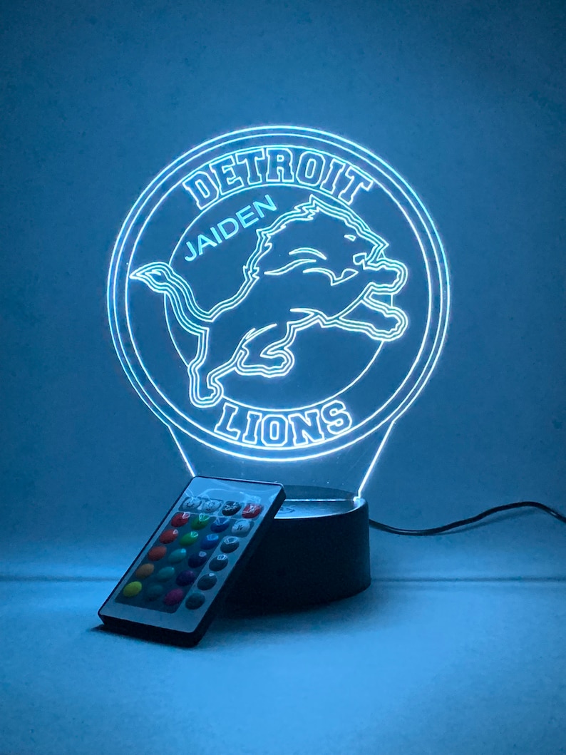 Detroit Lions Personalized 3D Lamp