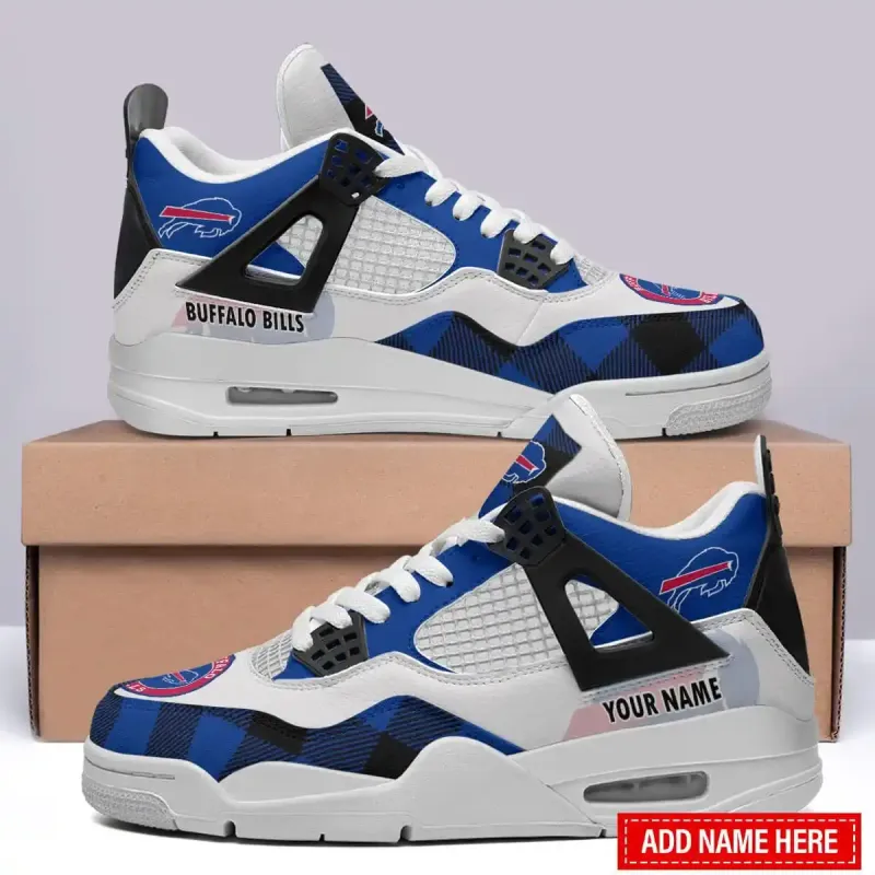 Buffalo Bills Personalized AJ4 Sneaker Image 1