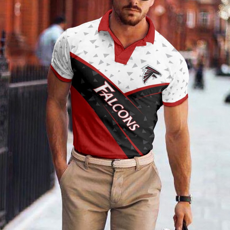 Atlanta Falcons Polo T-shirt Back View