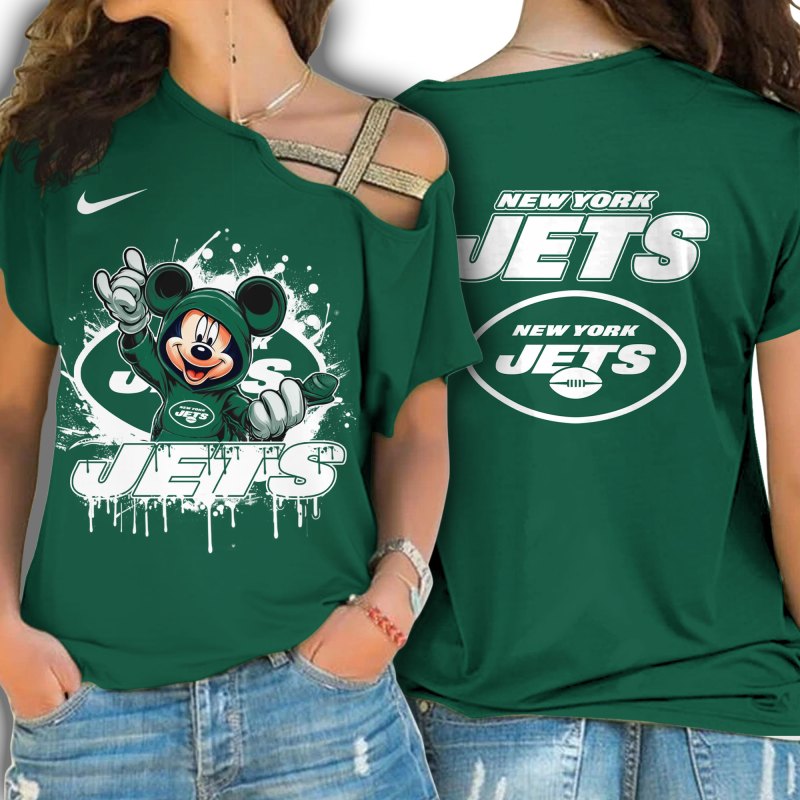 New York Jets One Shoulder Shirt Detail
