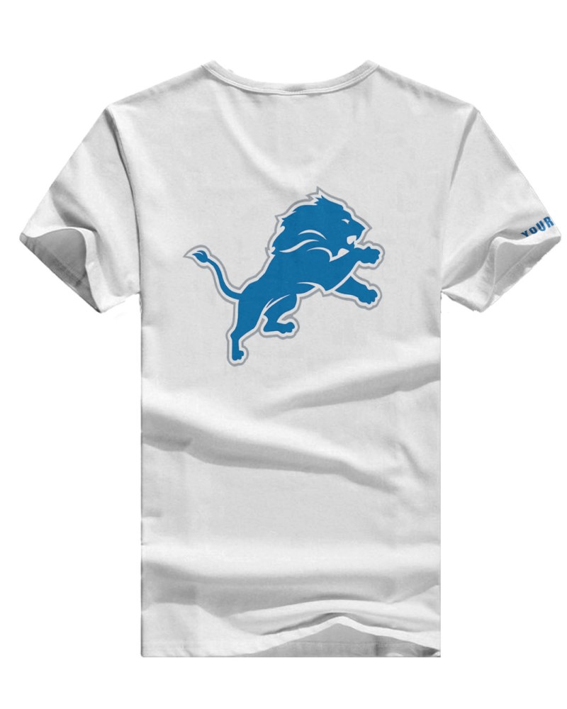 Detroit Lions Personalized V-neck Women T-shirt