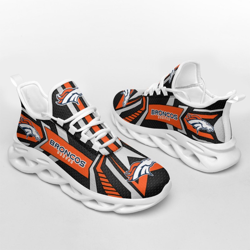 Denver Broncos Yezy Running Sneakers - Back View