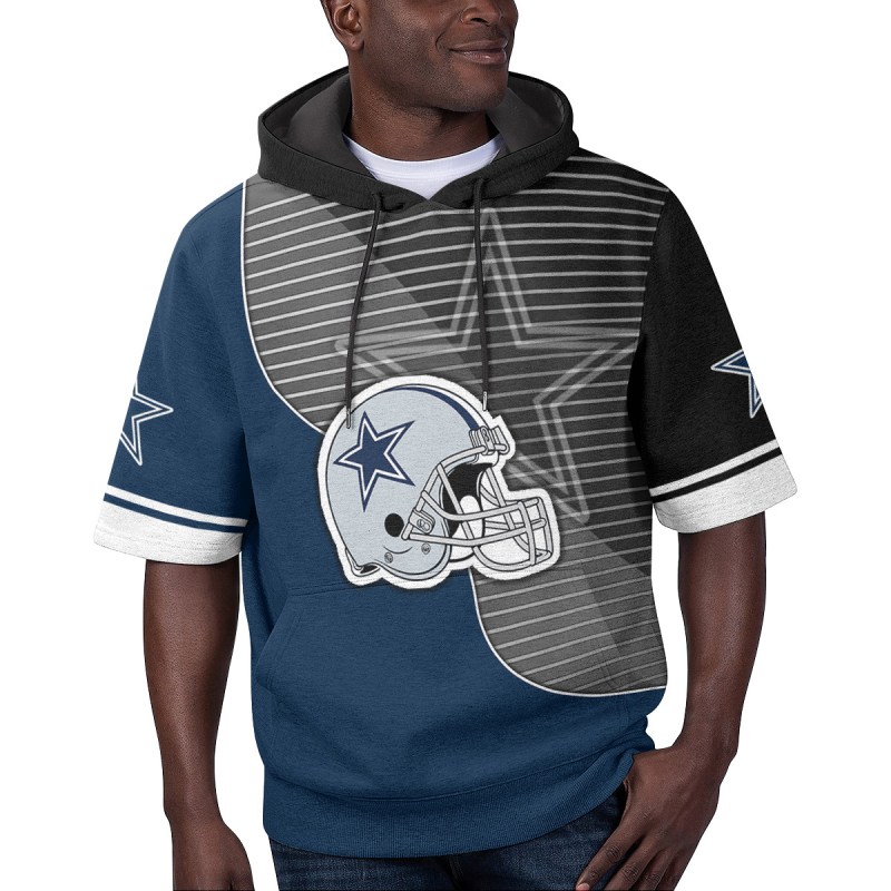 Dallas Cowboys Short Sleeve Hoodie Front View