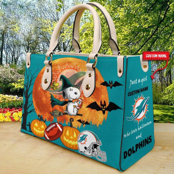 Miami Dolphins Halloween Leather Hand Bag