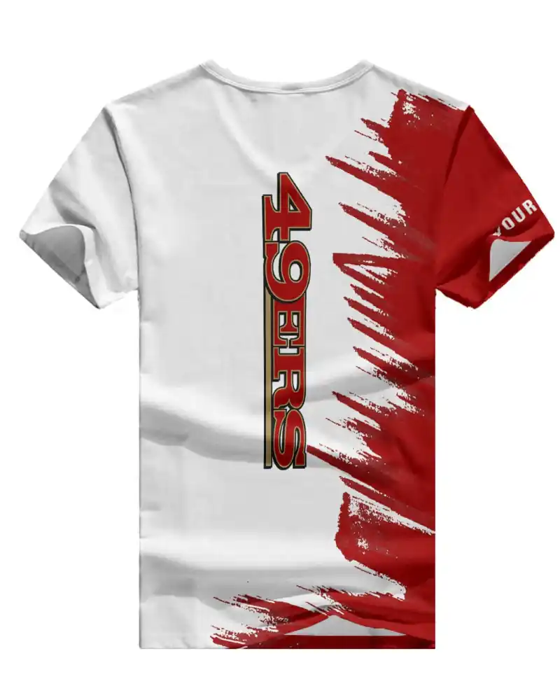 San Francisco 49ers Personalized Summer V-neck Women T-shirt