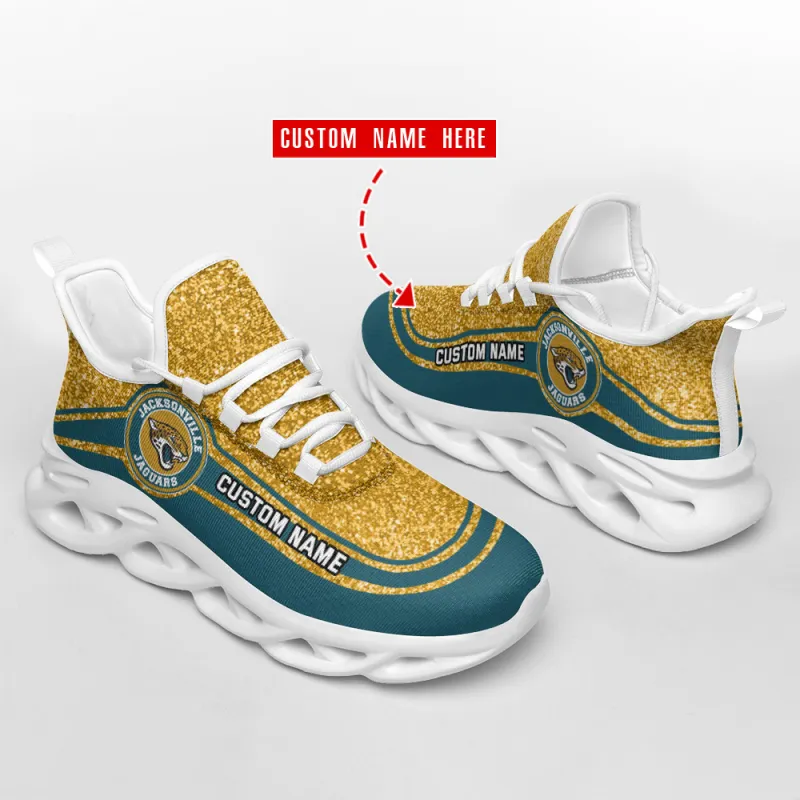 Jacksonville Jaguars Personalized Yezy Running Sneakers Side View