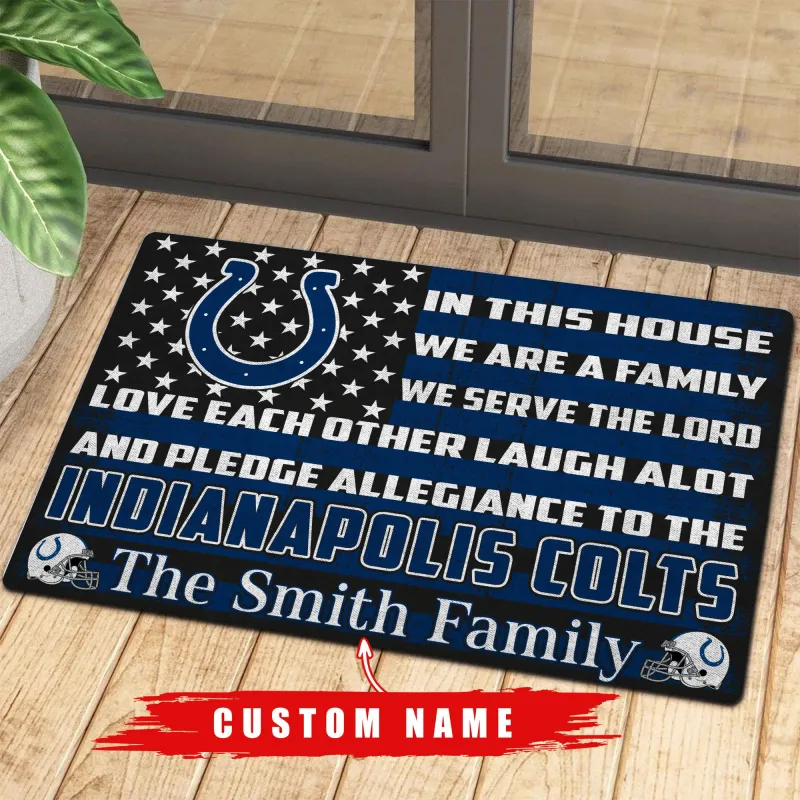 Indianapolis Colts Personalized Doormat