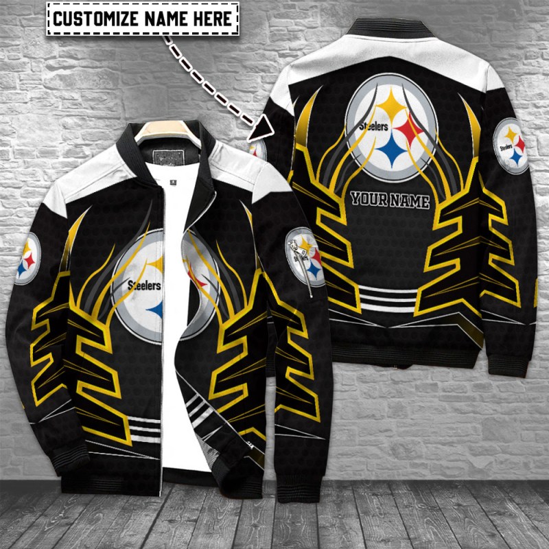 Pittsburgh Steelers Bomber Jacket Front View