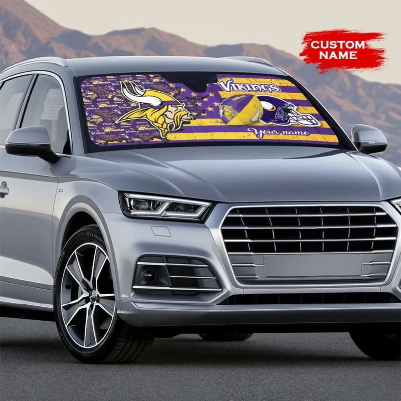 Customized Auto Sun Shade for Minnesota Vikings Fans