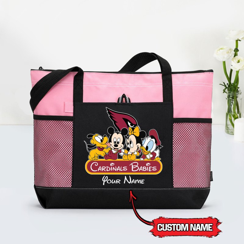 Arizona Cardinals Personalized Tote Bag Pink