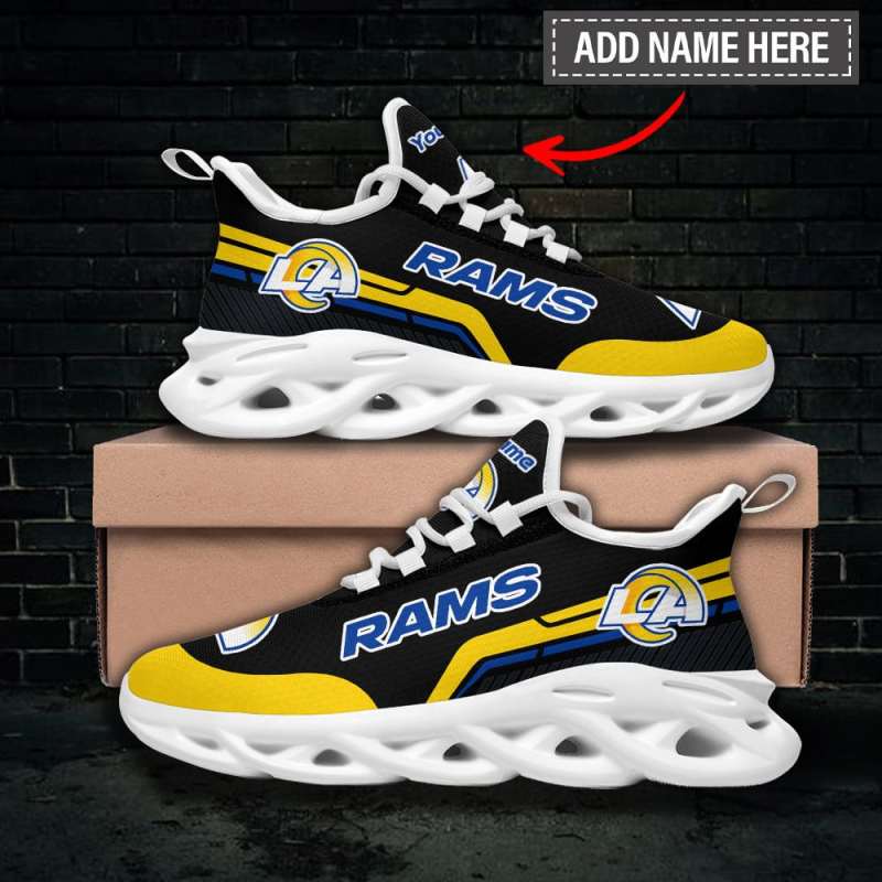 Los Angeles Rams Yeezy Sneakers Back View