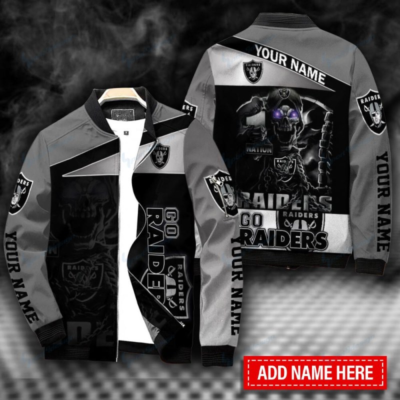 Las Vegas Raiders Personalized Bomber Jacket