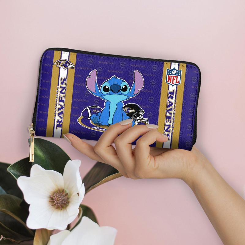 Baltimore Ravens Zip Around Wallet Mockup