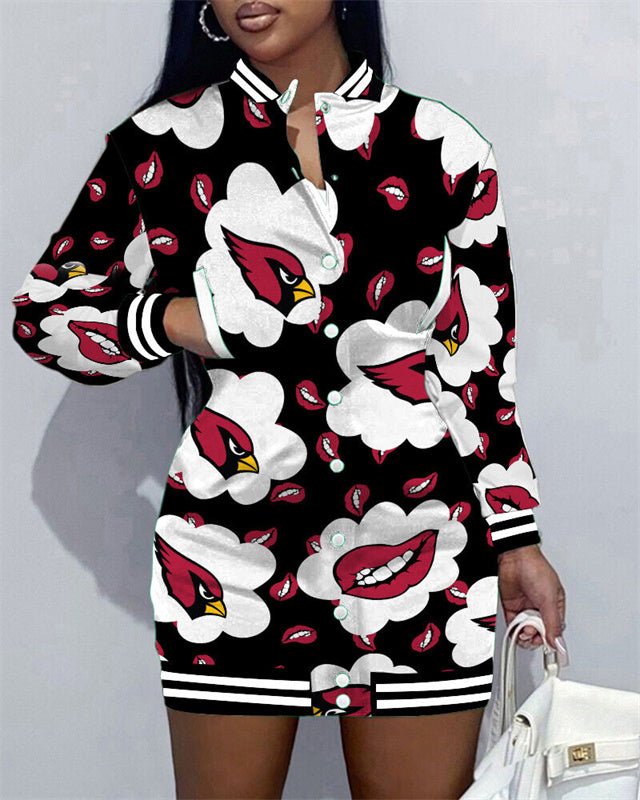 Arizona Cardinals Women's Button Down Jacket Dress