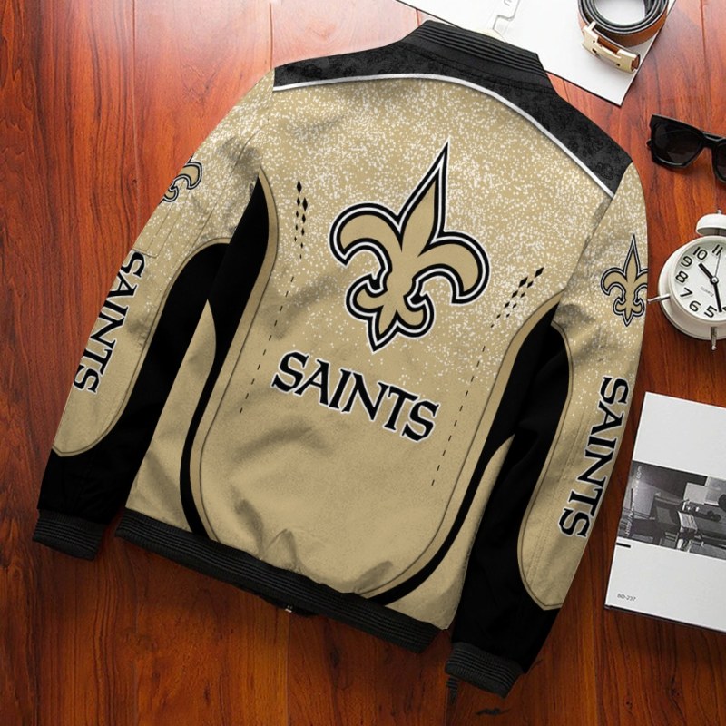 New Orleans Saints Bomber Jacket Back View
