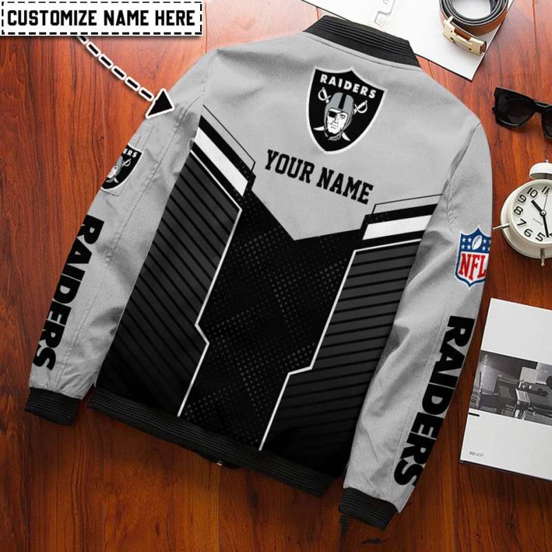 Las Vegas Raiders Bomber Jacket Image 3