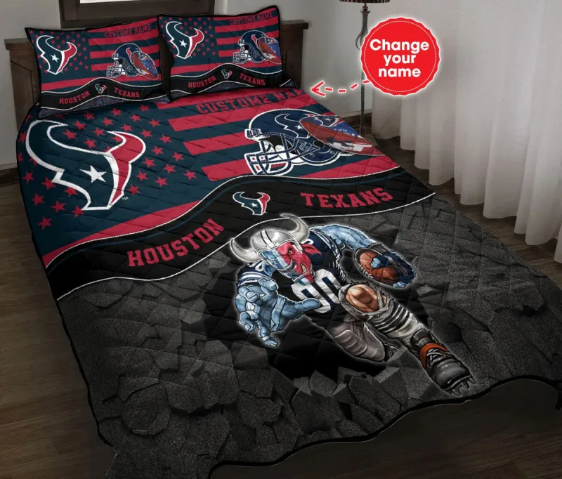 Houston Texans Personalized Quilt Set