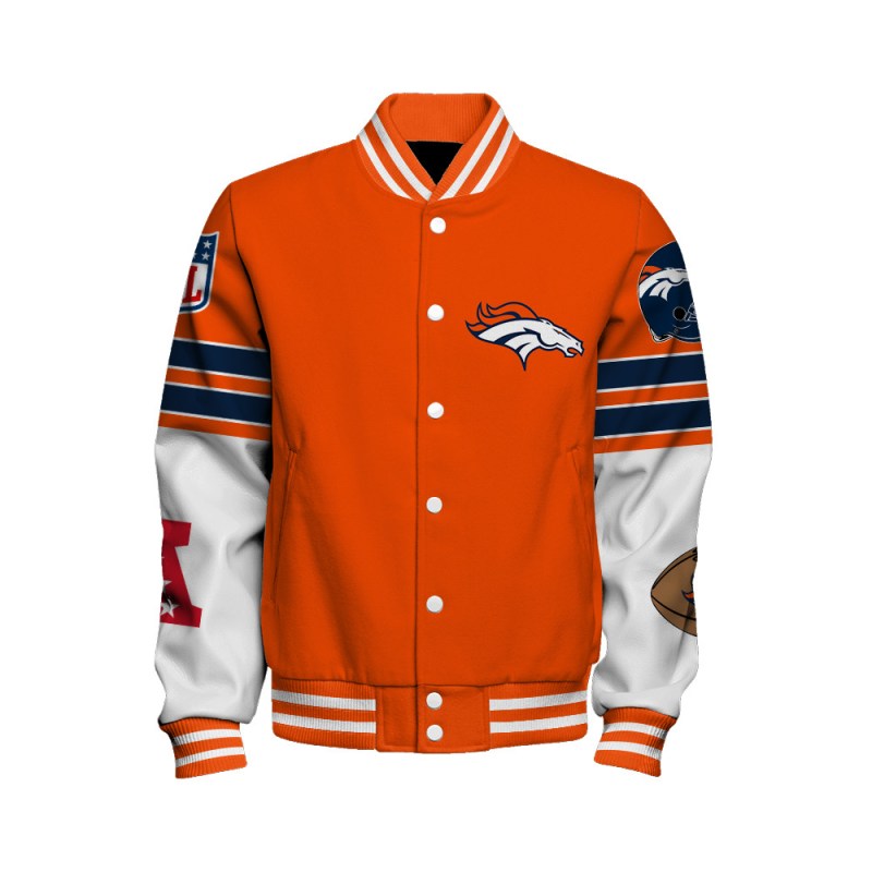 Denver Broncos Unisex Ultimate Game Day Varsity Jacket Image 2