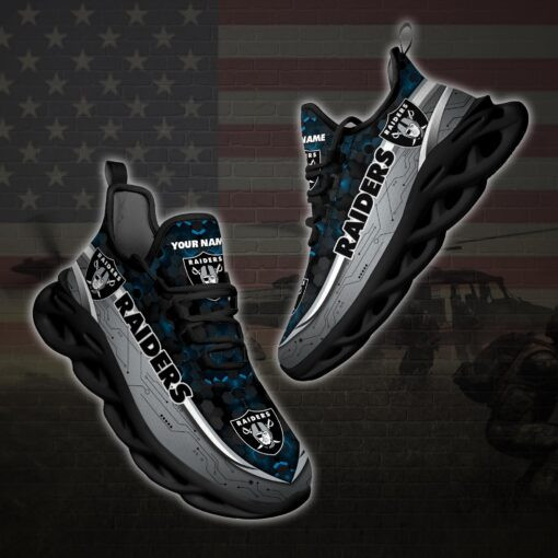 Las Vegas Raiders Personalized Yezy Running Sneakers
