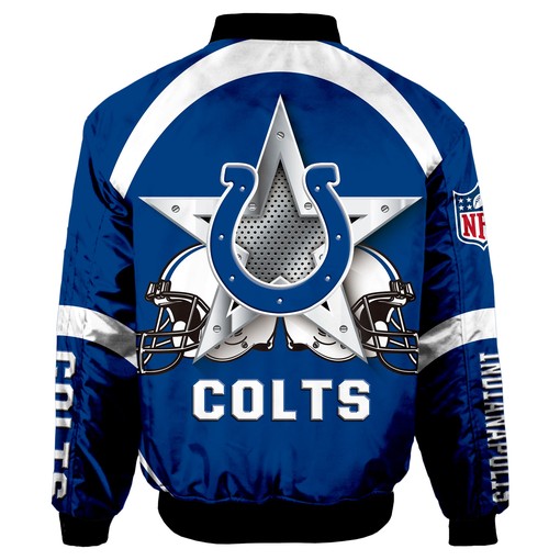 Indianapolis Colts Bomber Jacket Graphic Player Running