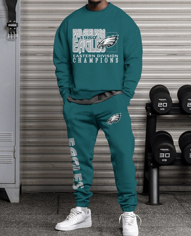 Philadelphia Eagles Combo 3D Sweatsuit and Sweatpants