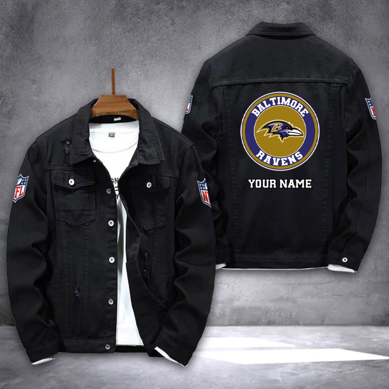 Baltimore Ravens Denim Jacket Side View