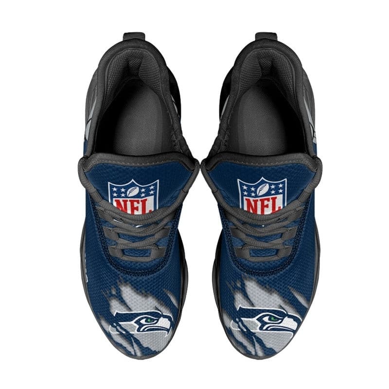 Seattle Seahawks Sneakers - 3D Max Soul Shoes