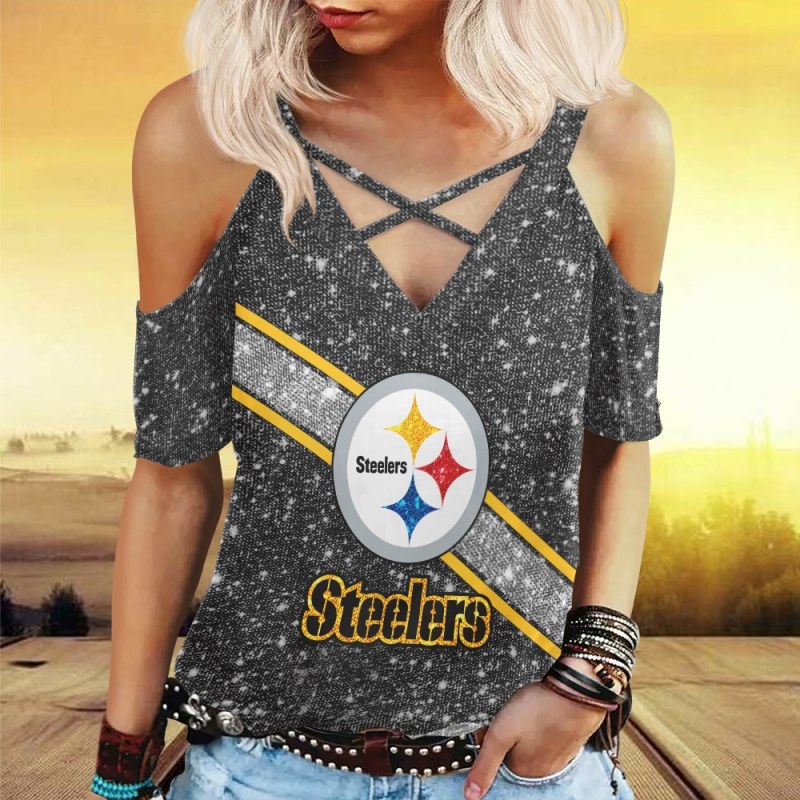 Pittsburgh Steelers Miss Hollow Out Blouse