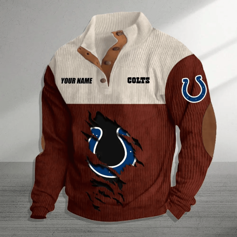 Indianapolis Colts Colorful Stand Collar Sweatshirt