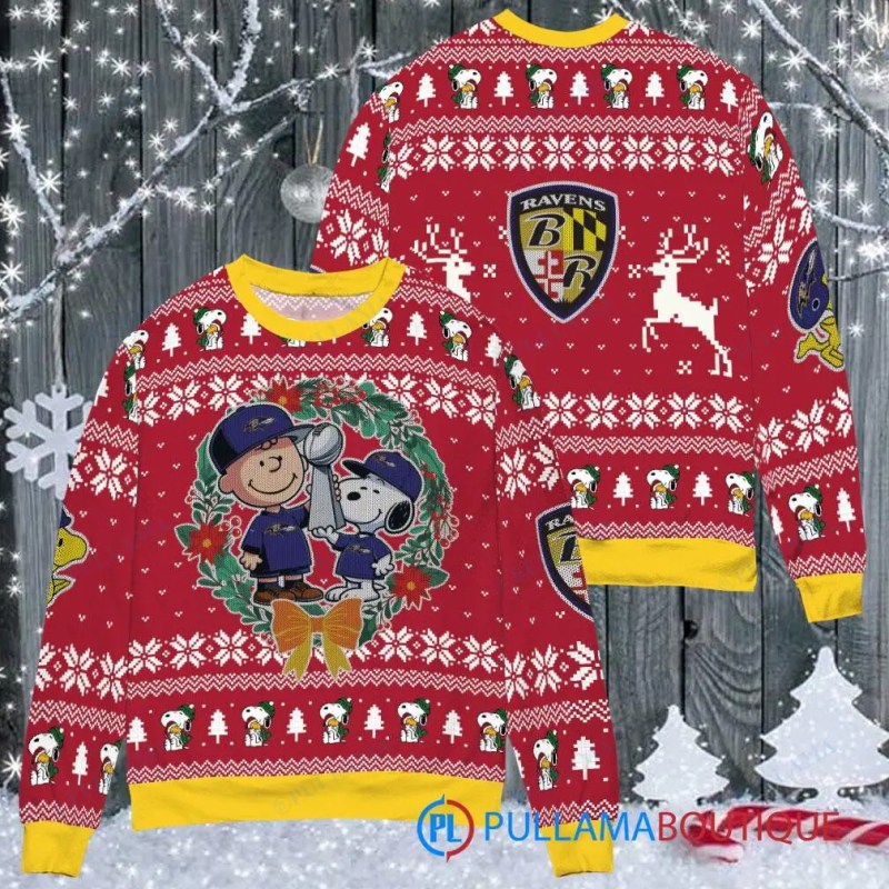 Baltimore Ravens Christmas Sweater Image 1
