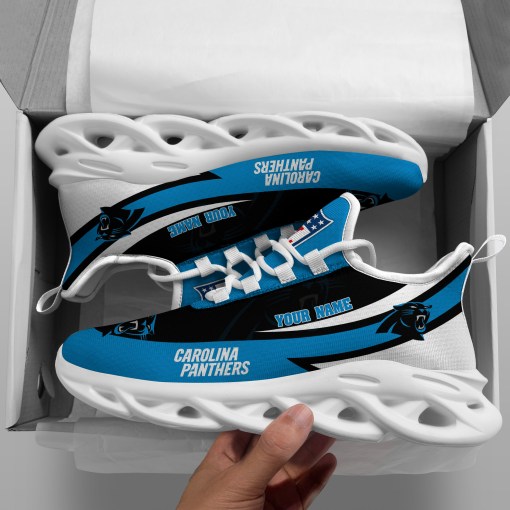 Carolina Panthers Personalized Yeezy Running Sneakers