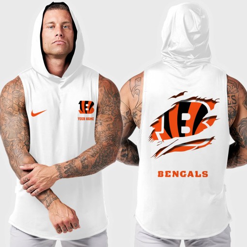 Cincinnati Bengals Men's Workout Hooded Tank Top