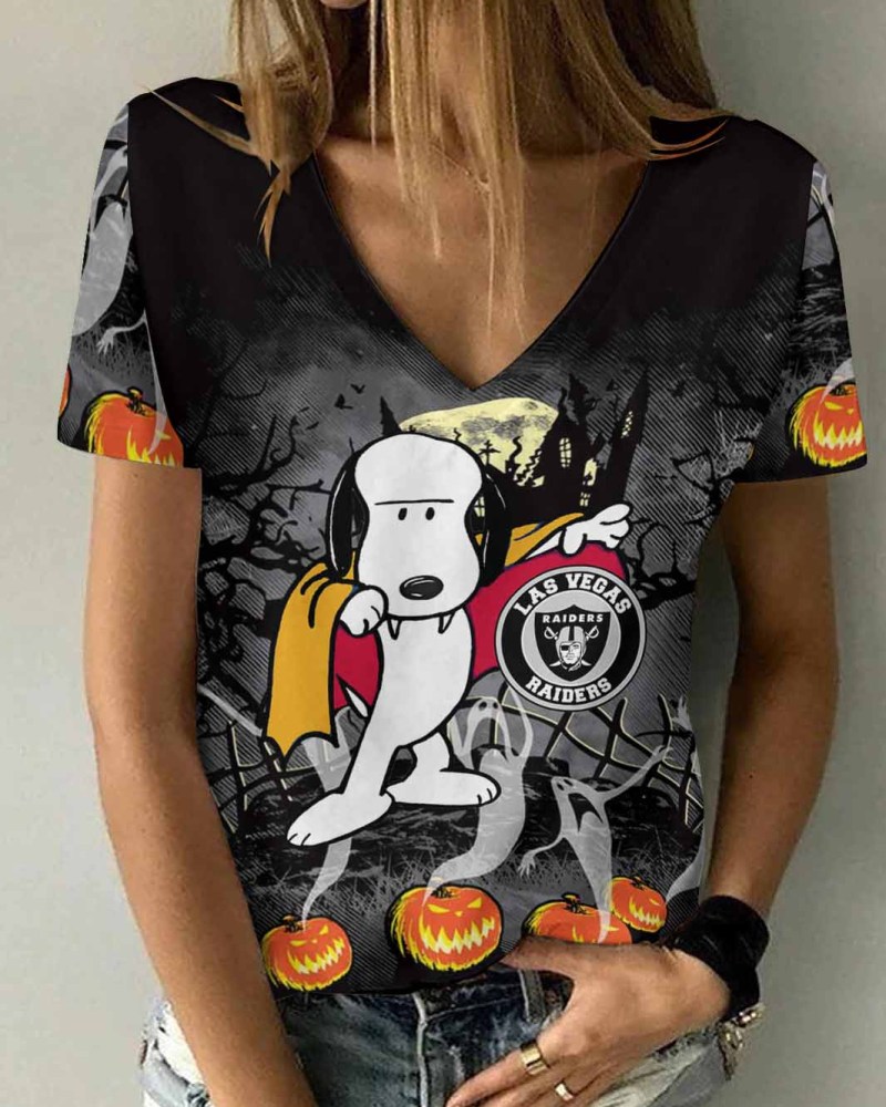Las Vegas Raiders V-neck Women T-shirt