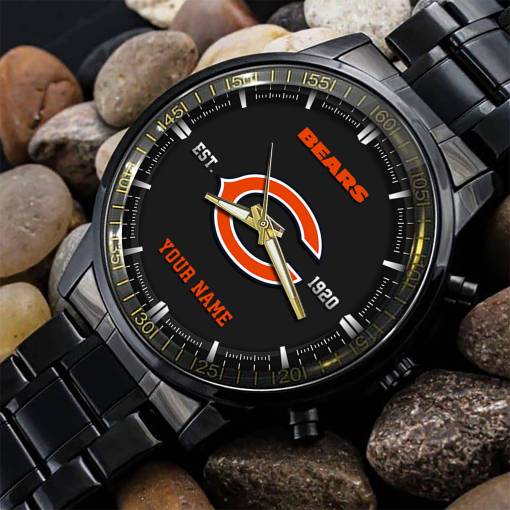 Chicago Bears Black Fashion Watch - Close-Up