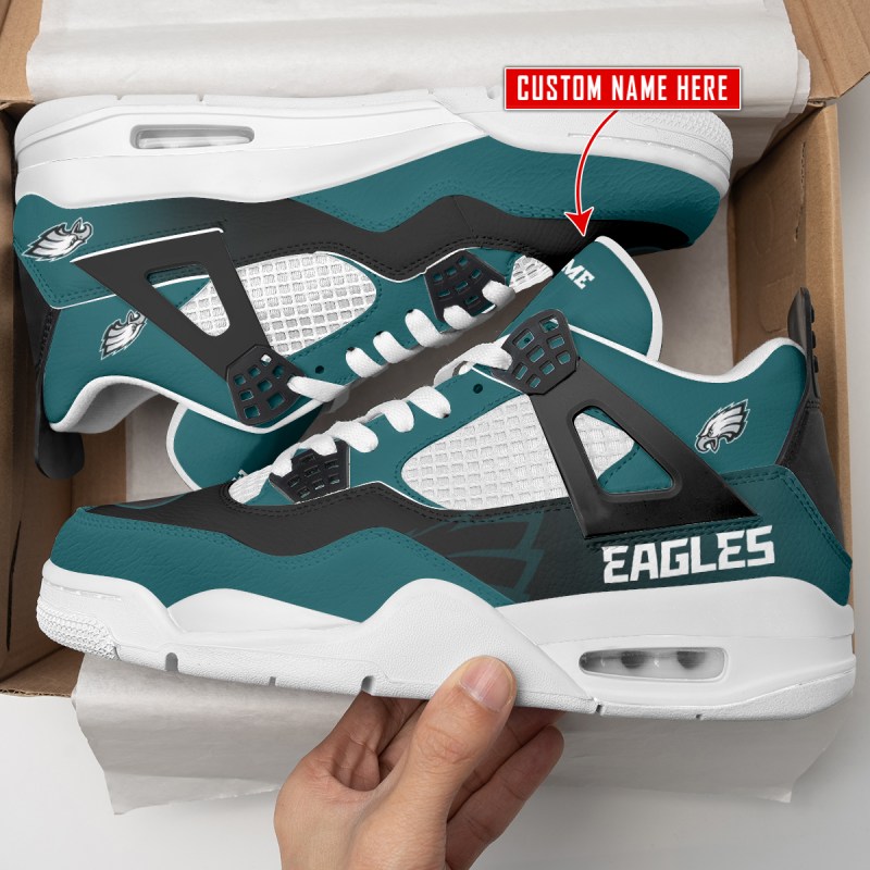 Personalized AJ4 Sneaker - Philadelphia Eagles