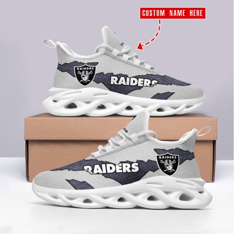 Customizable Running Sneakers for Raiders Fans