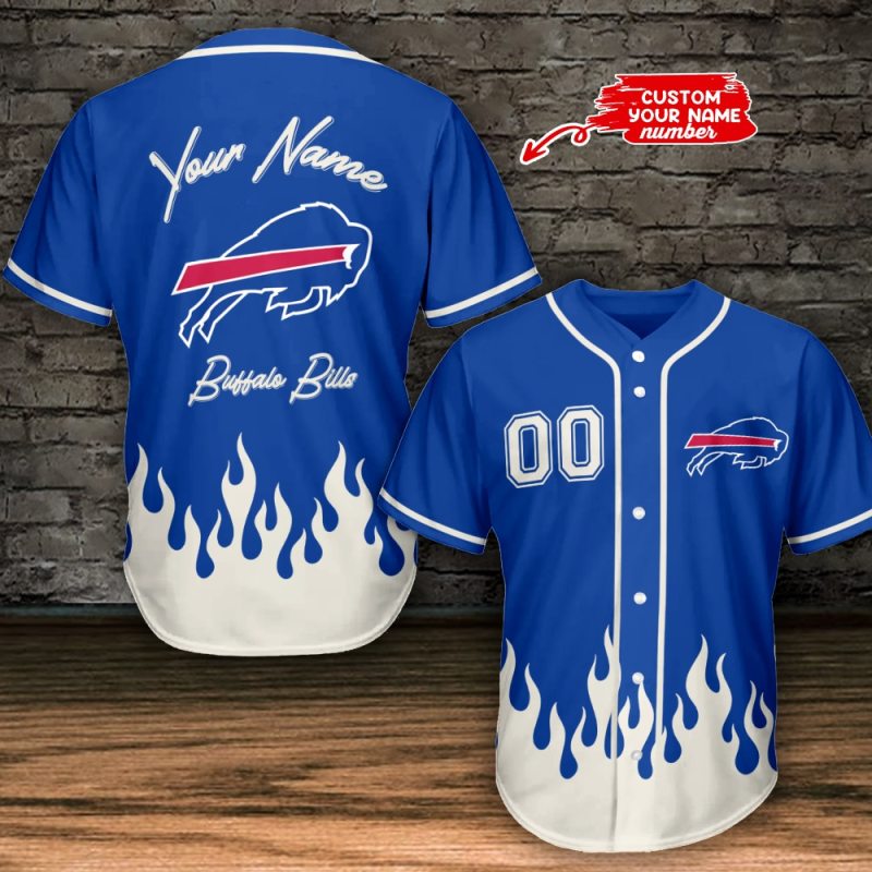 Buffalo Bills Personalized Baseball Jersey