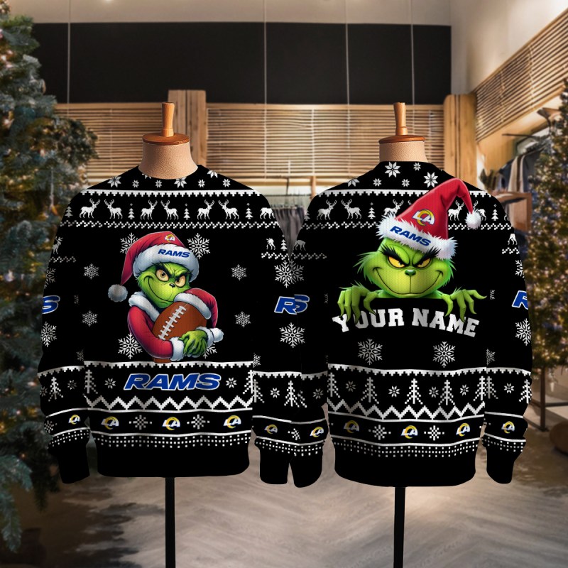 Los Angeles Rams Ugly Christmas Sweater Front