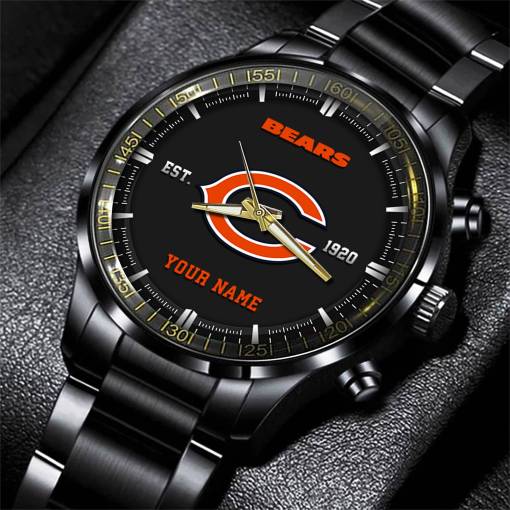 Chicago Bears Black Fashion Watch - Side View