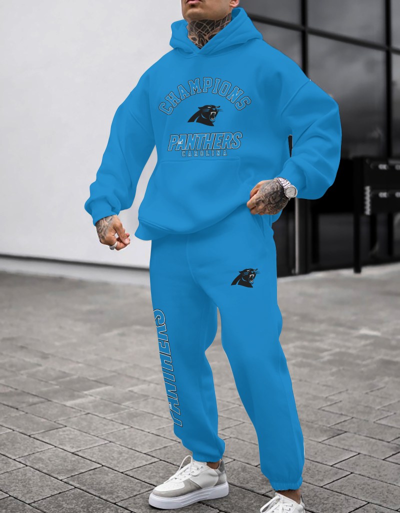 Carolina Panthers Hoodie and Sweatpants Set