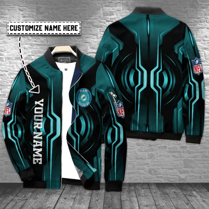 Miami Dolphins Personalized Bomber Jacket